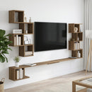 vidaXL Fali TV polc Kézműves Tölgy 180 x 15 x 94 cm Szerelt Fa
