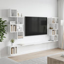vidaXL Fali TV polc Fehér 200 x 15 x 94 cm Szerelt Fa