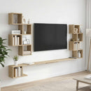 vidaXL Fali TV polc Sonoma Tölgy 200 x 15 x 94 cm Szerelt Fa