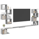 vidaXL Fali TV polc Szürke Sonoma 200 x 15 x 94 cm Szerelt Fa