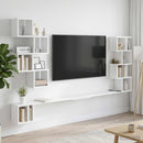 vidaXL Fali TV polc Fehér 160 x 15 x 94 cm Szerelt Fa