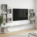 vidaXL Fali TV polc Betonszürke 160 x 15 x 94 cm Szerelt Fa