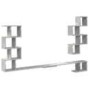 vidaXL Fali TV polc Betonszürke 160 x 15 x 94 cm Szerelt Fa