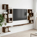 vidaXL Fali TV polc Füstös Tölgy 160 x 15 x 94 cm Szerelt Fa