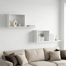vidaXL Lebegő polcok 2 pcs Fehér 80 x 15 x 30 cm Szerelt Fa
