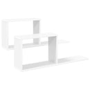 vidaXL Lebegő polcok 2 pcs Fehér 80 x 15 x 30 cm Szerelt Fa