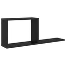vidaXL Lebegő polcok Fekete Tölgy 80 x 15 x 30 cm Szerelt Fa