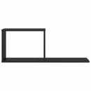 vidaXL Lebegő polcok 2 pcs Fekete Tölgy 80 x 15 x 30 cm Szerelt Fa