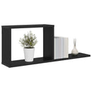 vidaXL Lebegő polcok 2 pcs Fekete Tölgy 80 x 15 x 30 cm Szerelt Fa