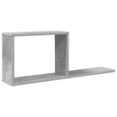 vidaXL Lebegő polcok Betonszürke 80 x 15 x 30 cm Szerelt Fa