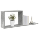 vidaXL Lebegő polcok Betonszürke 80 x 15 x 30 cm Szerelt Fa