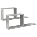 vidaXL Lebegő polcok 2 pcs Betonszürke 80 x 15 x 30 cm Szerelt Fa