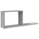 vidaXL Lebegő polcok Szürke Sonoma 80 x 15 x 30 cm Szerelt Fa