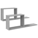 vidaXL Lebegő polcok 2 pcs Szürke Sonoma 80 x 15 x 30 cm Szerelt Fa