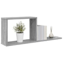vidaXL Lebegő polcok 2 pcs Szürke Sonoma 80 x 15 x 30 cm Szerelt Fa
