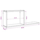 vidaXL Lebegő polcok 2 pcs Szürke Sonoma 80 x 15 x 30 cm Szerelt Fa