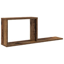 vidaXL Lebegő polcok Antik Fa 80 x 15 x 30 cm Szerelt Fa