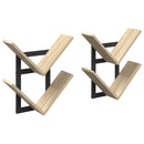 vidaXL Falra Szerelhető Polc 2 pcs Sonoma Tölgy 43 x 15 x 47 cm