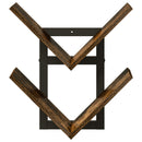 vidaXL Falra Szerelhető Polc 2 pcs Füstös Tölgy 43 x 15 x 47 cm