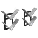 vidaXL Falra Szerelhető Polc 2 pcs Szürke Sonoma 43 x 15 x 47 cm