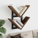 vidaXL Falra Szerelhető Polc Antik Fa 43 x 15 x 47 cm Szerelt Fa