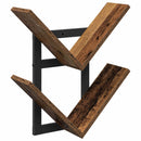 vidaXL Falra Szerelhető Polc Antik Fa 43 x 15 x 47 cm Szerelt Fa