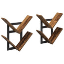 vidaXL Falra Szerelhető Polc 2 pcs Antik Fa 43 x 15 x 47 cm Szerelt Fa