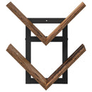 vidaXL Falra Szerelhető Polc 2 pcs Antik Fa 43 x 15 x 47 cm Szerelt Fa