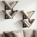 vidaXL Falra Szerelhető Polc 2 pcs Kézműves Tölgy 43 x 15 x 47 cm