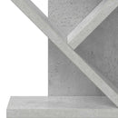 vidaXL Fa Könyvespolc 4-Szintes 30 x 18 x 60 cm Szerelt Fa Betonszürke