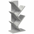 vidaXL Fa Könyvespolc 4-Szintes 30 x 18 x 60 cm Szerelt Fa Betonszürke