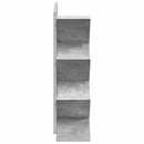 vidaXL Fa Könyvespolc 4-Szintes 30 x 18 x 60 cm Szerelt Fa Betonszürke