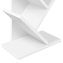 vidaXL Fa Könyvespolc 6-Szintes 30 x 18 x 100 cm Szerelt Fa Fehér