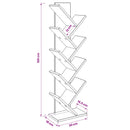 vidaXL Fának álcázott polc 6 szintes 30 x 18 x 100 cm Szerelt Fa