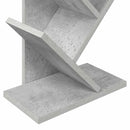 vidaXL Fás Polc 6 Polcos 30 x 18 x 100 cm Szerelt Fa Betonszürke