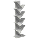 vidaXL Fás Polc 6 Polcos 30 x 18 x 100 cm Szerelt Fa Betonszürke