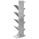 vidaXL Fás Polc 6 Polcos 30 x 18 x 100 cm Szerelt Fa Betonszürke