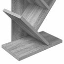 vidaXL Fafüggöny 6-szintes 30 x 18 x 100 cm Szerelt Fa Szürke Sonoma