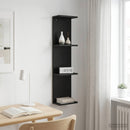 vidaXL Falpolc Fekete Tölgy 25 x 15 x 100 cm Szerelt Fa