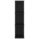 vidaXL Falpolc Fekete Tölgy 25 x 15 x 100 cm Szerelt Fa