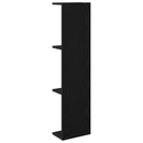 vidaXL Falpolc 2 pcs Fekete Tölgy 25 x 15 x 100 cm Szerelt Fa