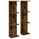 vidaXL Falpolc 2 pcs Füstös Tölgy 25 x 15 x 100 cm Szerelt Fa