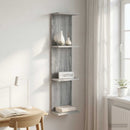 vidaXL Falpolc Szürke Sonoma 25 x 15 x 100 cm Szerelt Fa