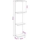 vidaXL Falpolc Antik Fa 25 x 15 x 100 cm Szerelt Fa