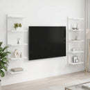 vidaXL Falpolc 2 db Fehér 30 x 15 x 100 cm Szerelt Fa