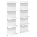 vidaXL Falpolc 2 pcs Fehér 30 x 15 x 100 cm Szerelt Fa