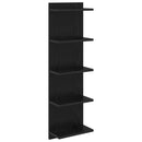 vidaXL Falpolc Fekete Tölgy 30 x 15 x 100 cm Szerelt Fa