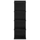 vidaXL Falpolc 2 pcs Fekete Tölgy 30 x 15 x 100 cm Szerelt Fa