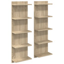 vidaXL Falpolc 2 pcs Sonoma Tölgy 30 x 15 x 100 cm Szerelt Fa