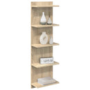 vidaXL Falpolc 2 pcs Sonoma Tölgy 30 x 15 x 100 cm Szerelt Fa